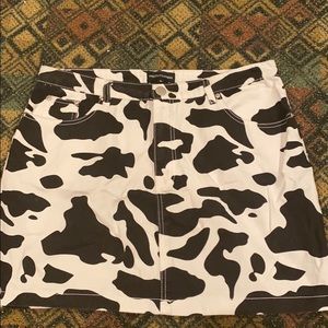 Cow Print Skirt